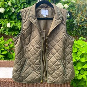 Army Green Quilted Vest